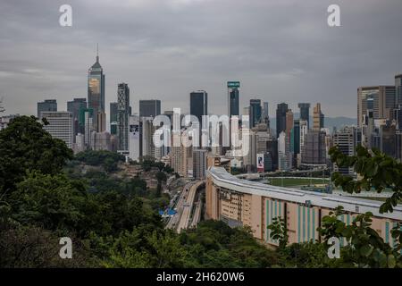 Bevölkerungsdichte, Bauboom in hongkong Stockfoto