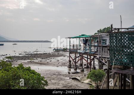 Traditionelles Fischerhaus, Fischerdorf Tai o, lantau Stockfoto