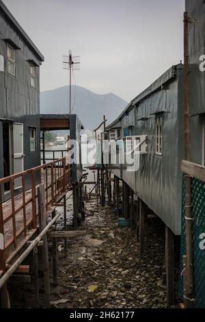 Traditionelles Fischerhaus, Fischerdorf Tai o, lantau Stockfoto