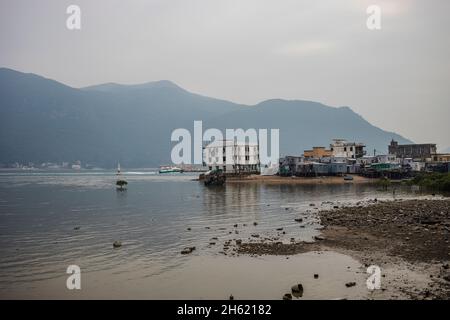 bucht, Tai oder traditionelles Fischerdorf, lantau Stockfoto