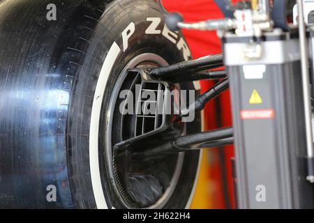 Interlagos, Brasilien. November 2021. 11/12/2021, Autodromo Jose Carlos Pace, Interlagos, FORMEL 1 HEINEKEN GRANDE PREMIO DO BRASIL 2021, im Bild Bremslüftung von Ferrari Credit: dpa/Alamy Live News Stockfoto