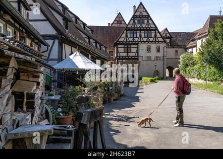 europa,deutschland,baden-württemberg,schönbuch Region,schönbuch Naturpark,bebenhausen,Spaziergänger im Kloster bebenhausen Stockfoto