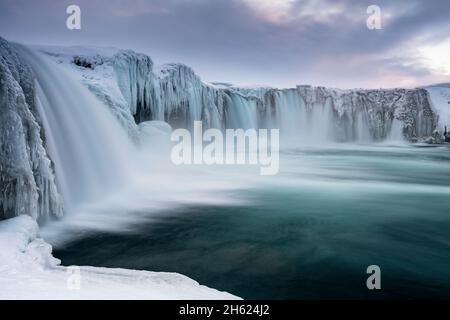 Der beeindruckende godafoss Wasserfall im Norden islands. Stockfoto