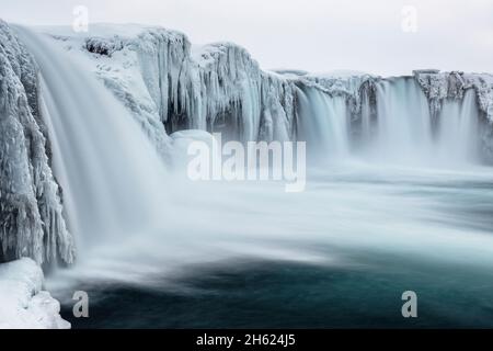 Der beeindruckende godafoss Wasserfall im Norden islands. Stockfoto