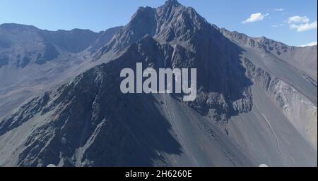 Die Schlucht von Kajon del Maipo und der Embalse El Yeso, Anden, Chile. Südamerika Stockfoto