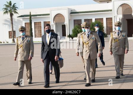Berichtet: Verteidigungsminister Dr. Mark T. Esper verlässt Algier, Algerien, 1. Oktober 2020. Stockfoto