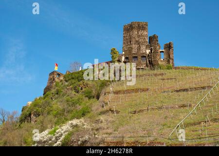 Ruinen von metternich oberhalb von beilstein, moseltal, rheinland-pfalz, deutschland Stockfoto