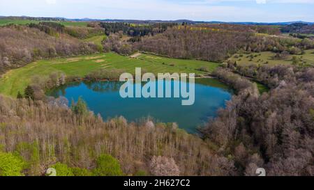 Tauchmaar in der Nähe von immerath,vulkaneifel,eifel,rheinland-pfalz,deutschland Stockfoto
