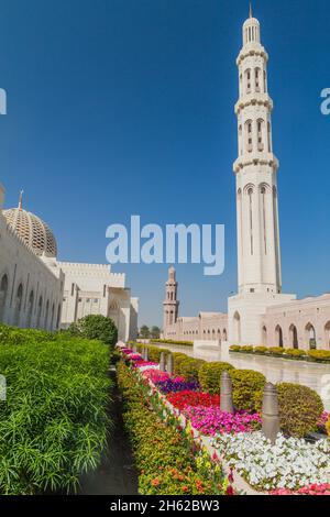 Sultan Qaboos Grand Mosque in Muscat, Oman Stockfoto