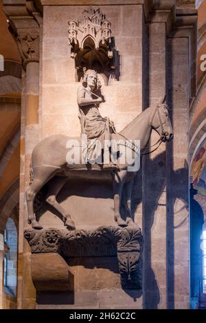 deutschland, bayern, oberfranken, bamberg, Reiterstatue im Dom von St. peter und St. georg, dem bamberger Reiter Stockfoto