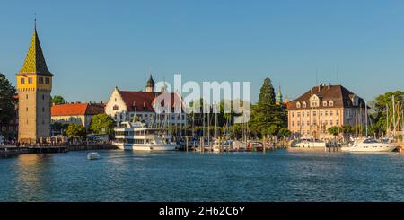 mangturm am Hafen von lindau, Bodensee, bayern, deutschland Stockfoto