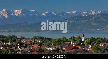 Blick auf friedrichshafen und den Bodensee, baden-württemberg, deutschland Stockfoto