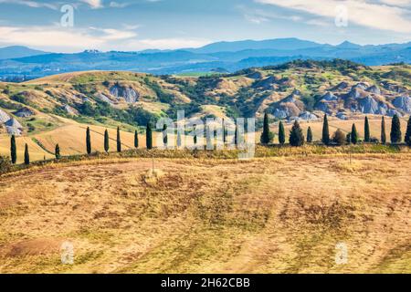 Wüste accona bei asciano mit den Felsformationen der Biancane,crete senesi,asciano,Provinz siena,toskana,italien Stockfoto