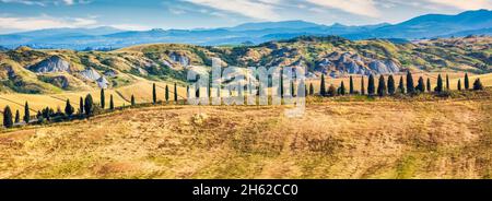 Wüste accona bei asciano mit den Felsformationen der Biancane,crete senesi,asciano,Provinz siena,toskana,italien Stockfoto