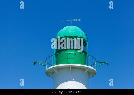 Westmole Beacon,warnemünde,rostock,mecklenburg-vorpommern,deutschland,europa Stockfoto