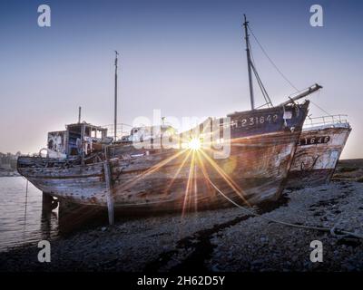 Schiffsfriedhof in camaret-sur-mer in der bretagne Stockfoto