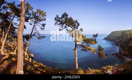 Spektakuläre Küstenwanderung entlang der halbinsel crozon, bretagne Stockfoto
