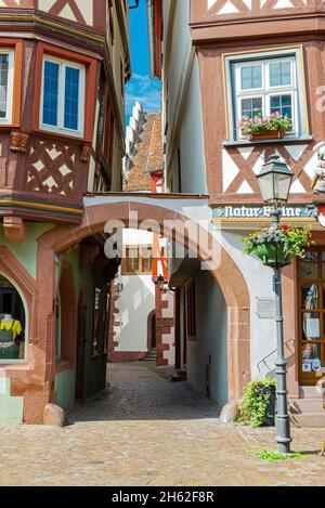 Seitenstraße vom Marktplatz in wertheim Stockfoto