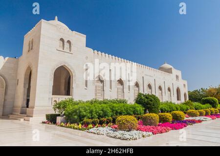 Sultan Qaboos Grand Mosque in Muscat, Oman Stockfoto