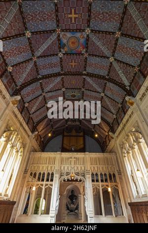 england, Insel wight, newport, burg carisbrooke, St. nicholk in castro Kapelle, Innenansicht Stockfoto