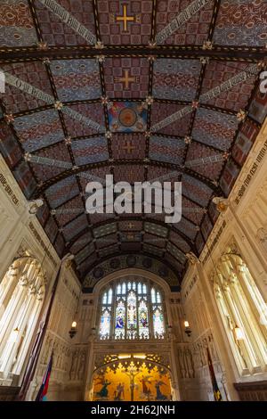 england, Insel wight, newport, burg carisbrooke, St. nicholk in castro Kapelle, Innenansicht Stockfoto