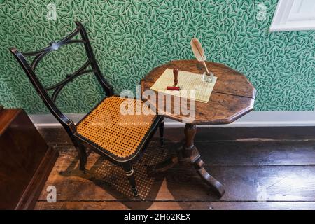 england, hampshire, alton, Chawton, Jane austens Haus, jane austens Schreibtisch Stockfoto