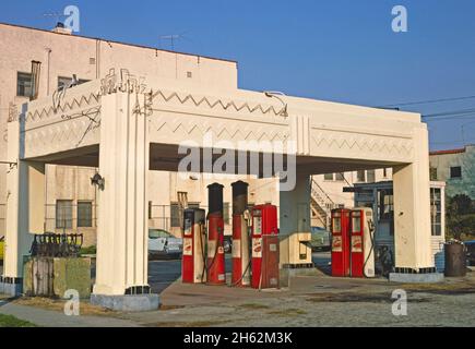 Seaside Gas, Los Angeles, Kalifornien; ca. 1977. Stockfoto