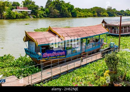 Boote auf dem chao phraya Fluss, ayutthaya, thailand, asien Stockfoto