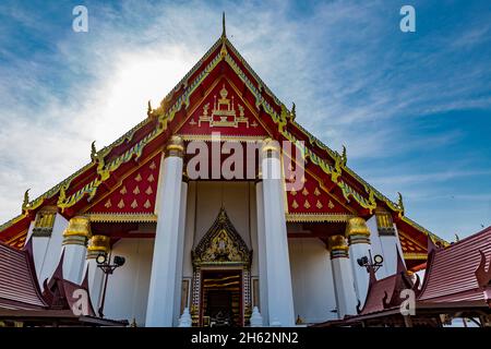 Wiharn phra mongkhol bophit, buddhistischer Tempelkomplex, beherbergt eine der größten buddha-Statuen in thailand, ayutthaya, thailand, asien Stockfoto