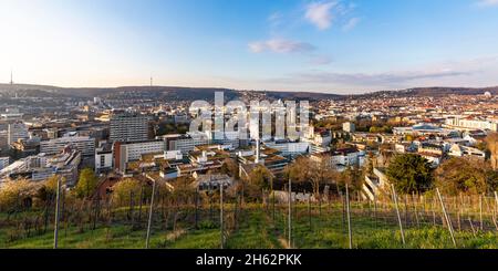 deutschland,baden-württemberg,stuttgart,Blick von der eduard-pfeiffer-str. über das Stadtzentrum,Stadtzentrum,Stadtblick Stockfoto