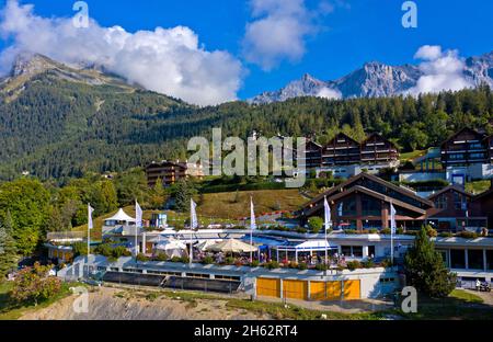 Thermalbad im Ferien- und Kurort ovronnaz,ovronnaz,wallis,schweiz Stockfoto