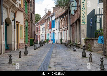 frankreich,hauts-de-france Region,amiens,Wohnhäuser im viertel saint Leu an der somme Stockfoto