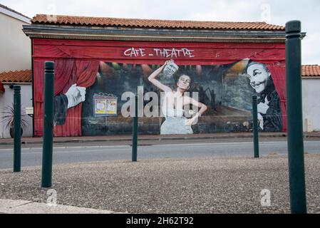 frankreich, Nouvelle-aquitaine, gironde, Karkane, Café-Theater-Karkane Stockfoto