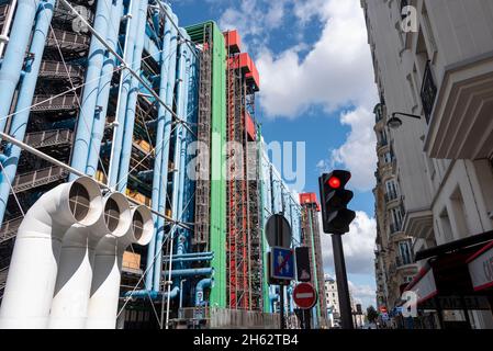 frankreich, paris, centre de la centre, Außenfassade, Kunst- und Kulturzentrum Stockfoto