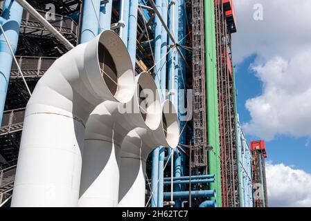 frankreich, paris, centre de la centre, Außenfassade, Kunst- und Kulturzentrum Stockfoto