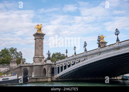 frankreich, paris, pont alexandre iii Brücke über die seine Stockfoto