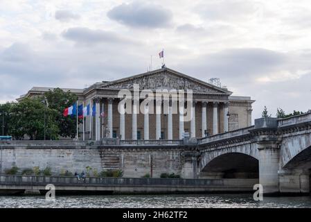 frankreich, paris, Nationalversammlung oder assemblee nationale, River seine Stockfoto