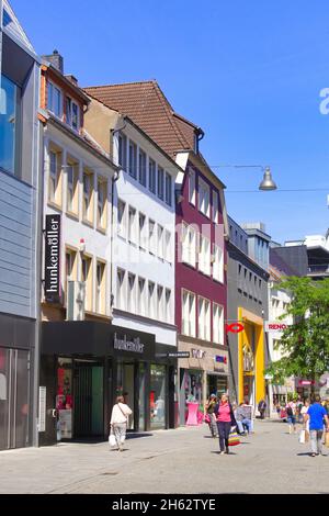 Fußgängerzone große straße,osnabrück,niedersachsen,deutschland,europa Stockfoto