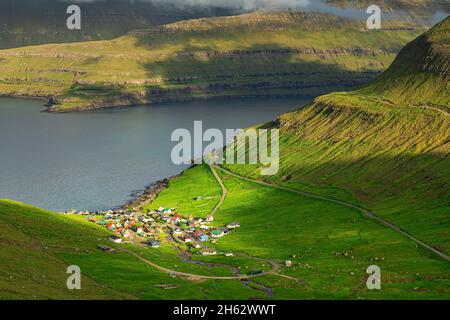 Funningur, eysturoy Highlands, färöer-Inseln Stockfoto
