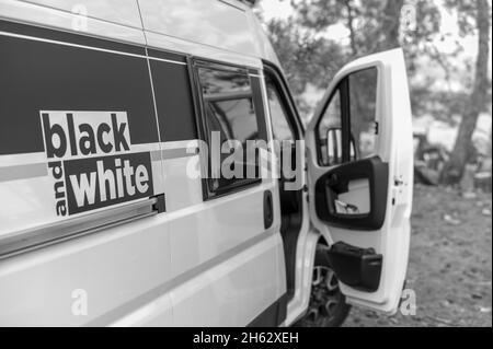 Parkplatz in der Nähe von nin in zadar, kroatien Stockfoto