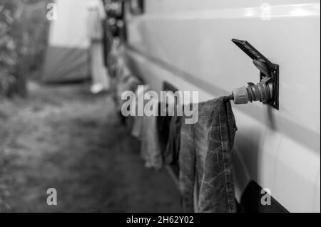 Impressionen vom Campingplatz tahiti bei Comaccio in der emilia-romagna, italien Stockfoto