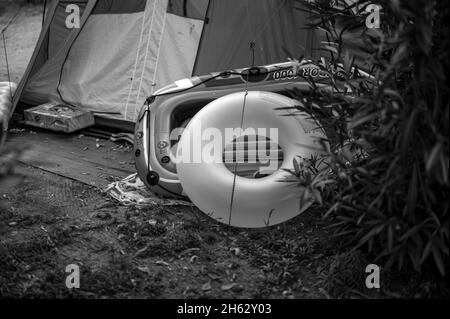 Impressionen vom Campingplatz tahiti bei Comaccio in der emilia-romagna, italien Stockfoto