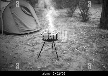 Impressionen vom Campingplatz tahiti bei Comaccio in der emilia-romagna, italien Stockfoto