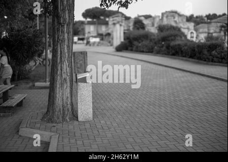 Impressionen vom Campingplatz tahiti bei Comaccio in der emilia-romagna, italien Stockfoto