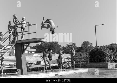 Impressionen vom Campingplatz tahiti bei Comaccio in der emilia-romagna, italien Stockfoto