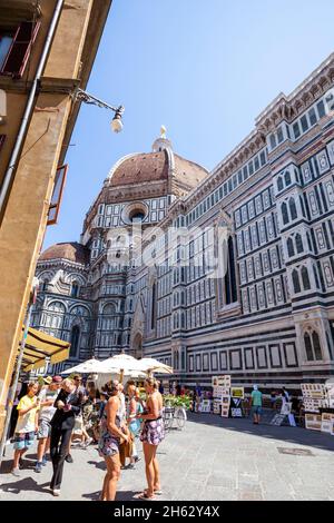 Kathedrale von florenz, ehemals cattedrale di santa maria del fiore und giotto's campanile, toskana, italien Stockfoto