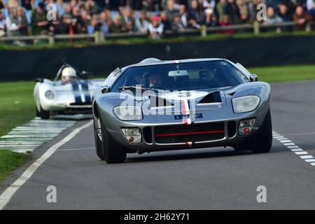 James Cottingham, Andrew Smith, Ford GT40, Gurney Cup, World Championship Sports Cars, die in den Jahren von 1960 bis 1966 gefahren sind, Goodwood 78. Mitglieder Stockfoto