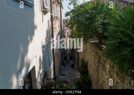 Wandern in Dubrovnik, kroatien - berühmter Drehort für Thronspiel. Dort heißt es: Königslandung Stockfoto