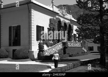 Schöne berühmte Villa del balbianello,lenno,Comer See,italien - Drehort für Sternenkriege: Angriff der Klone und james Bond: casino royale Stockfoto