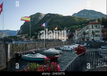 Am comer See, italien, an der Seepromenade menaggio, menaggio Stadt Stockfoto